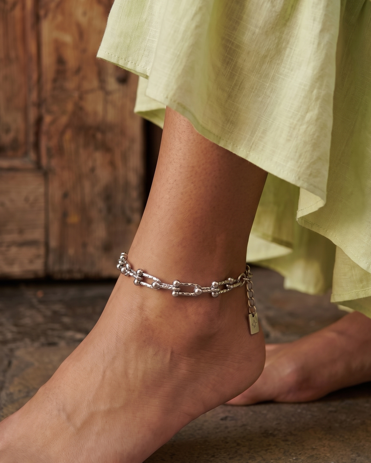 Allegra anklet – Steel