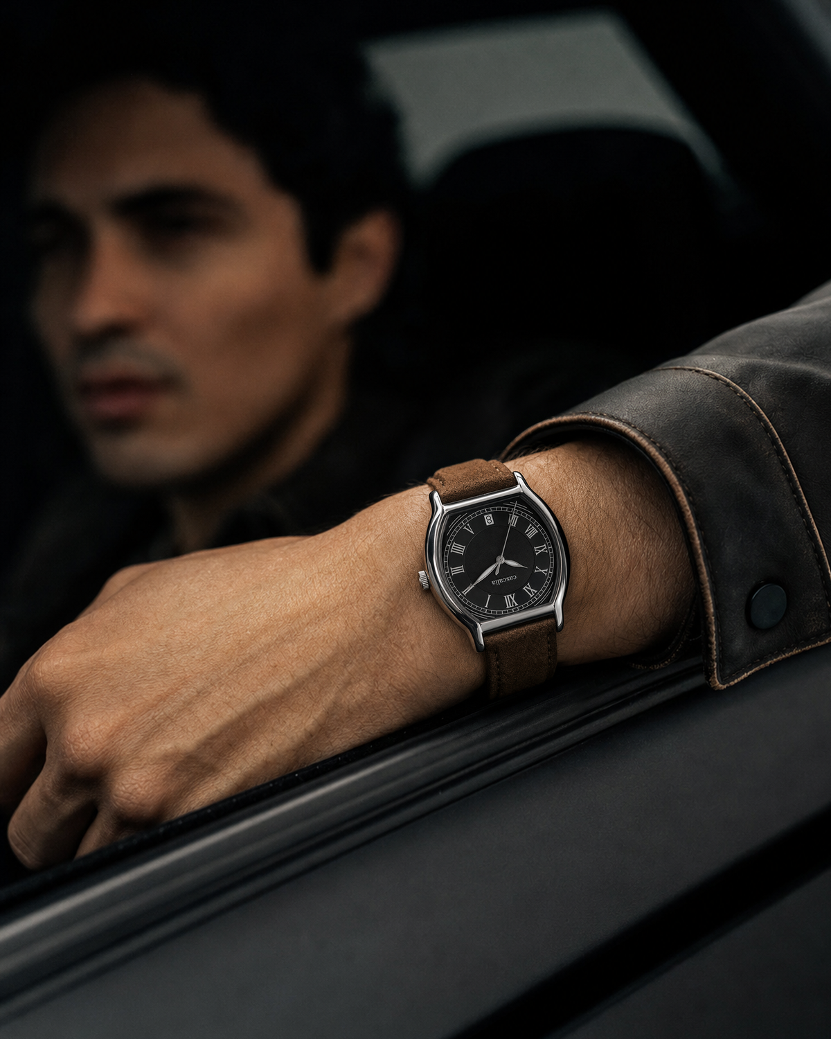 Caratello Steel Automatic Black on the wrist