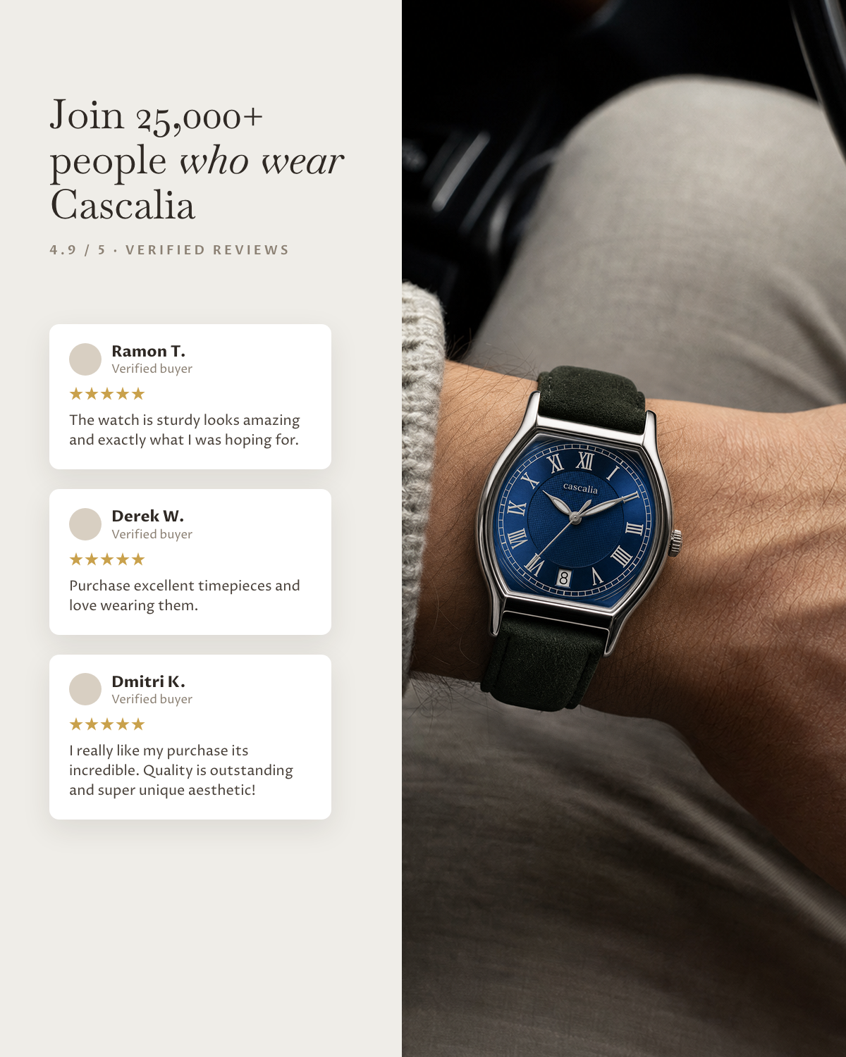 Caratello Steel Automatic Blue: verified customer reviews