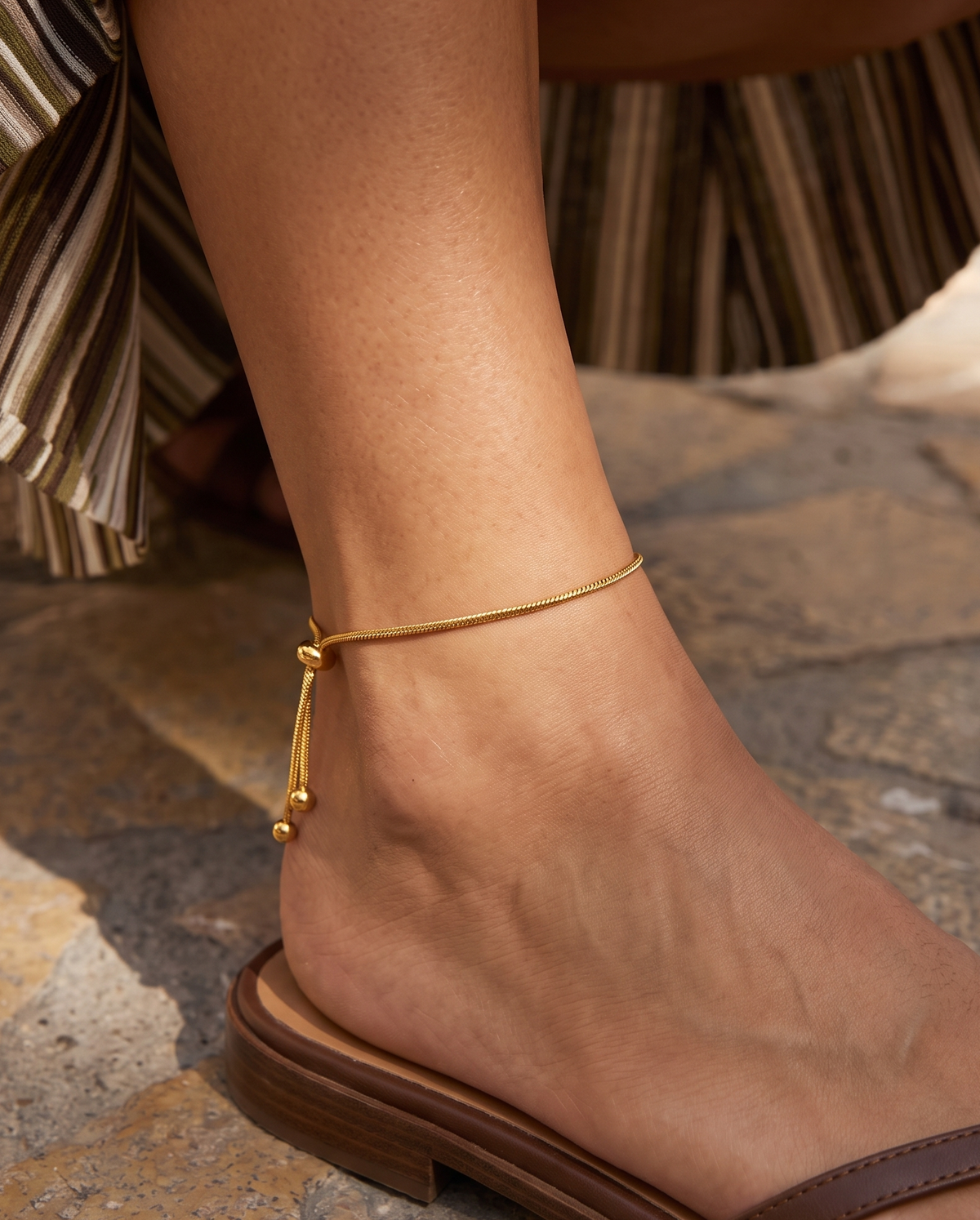 Graziella anklet – Gold