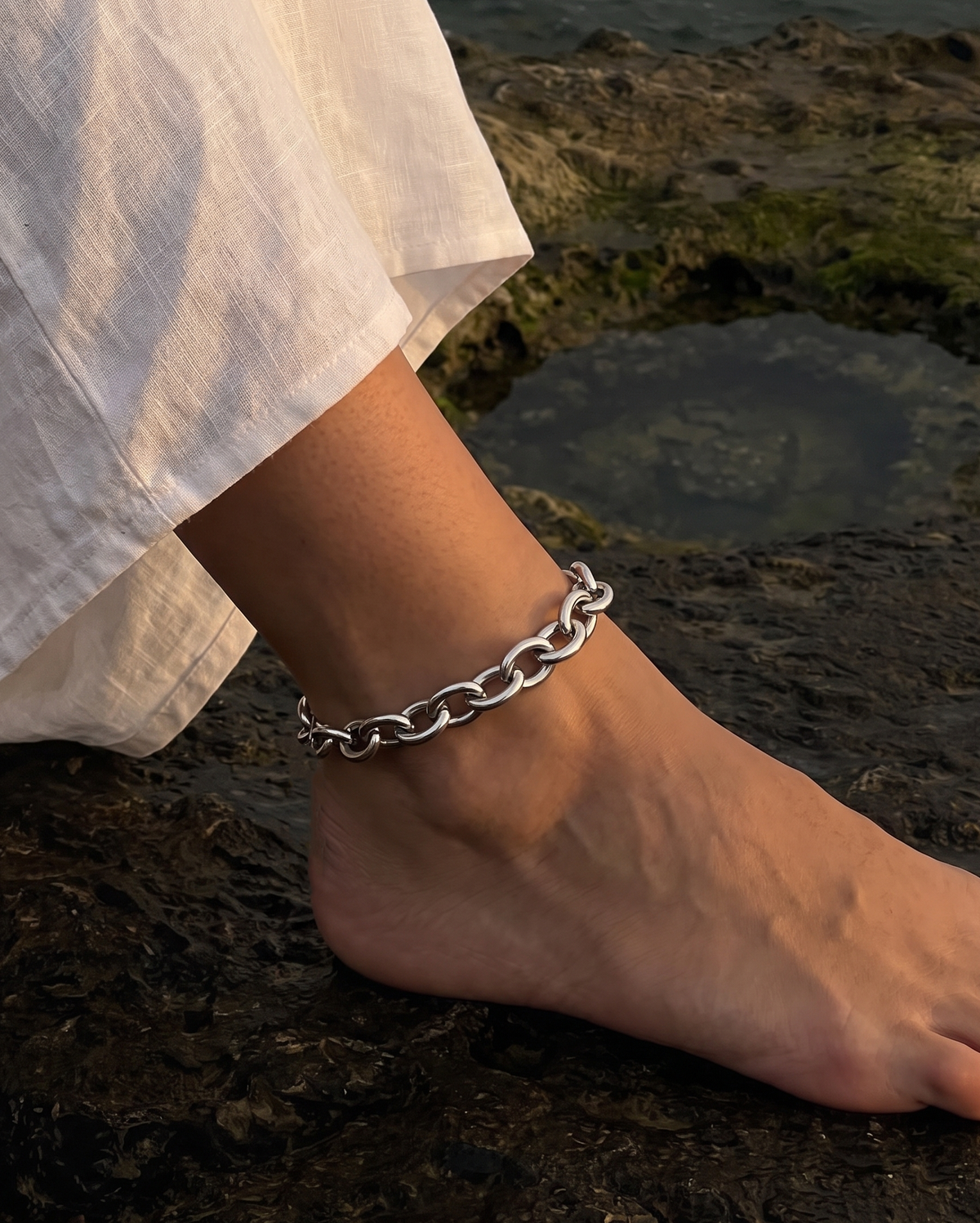 Letizia anklet – Steel
