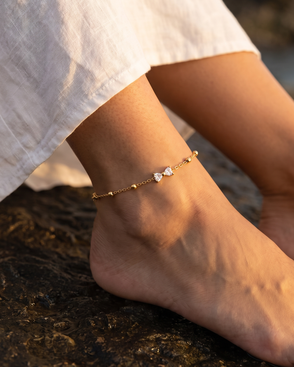 Ludovica anklet – Gold