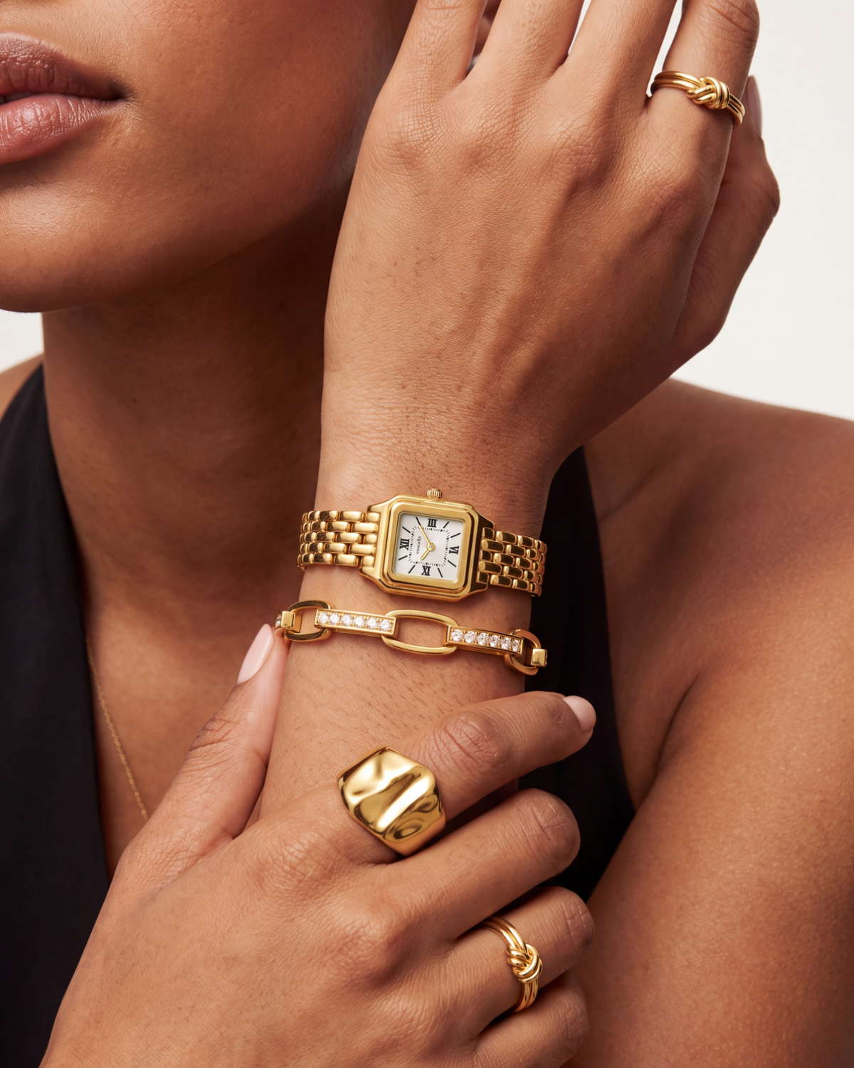 Lume Gold on the wrist