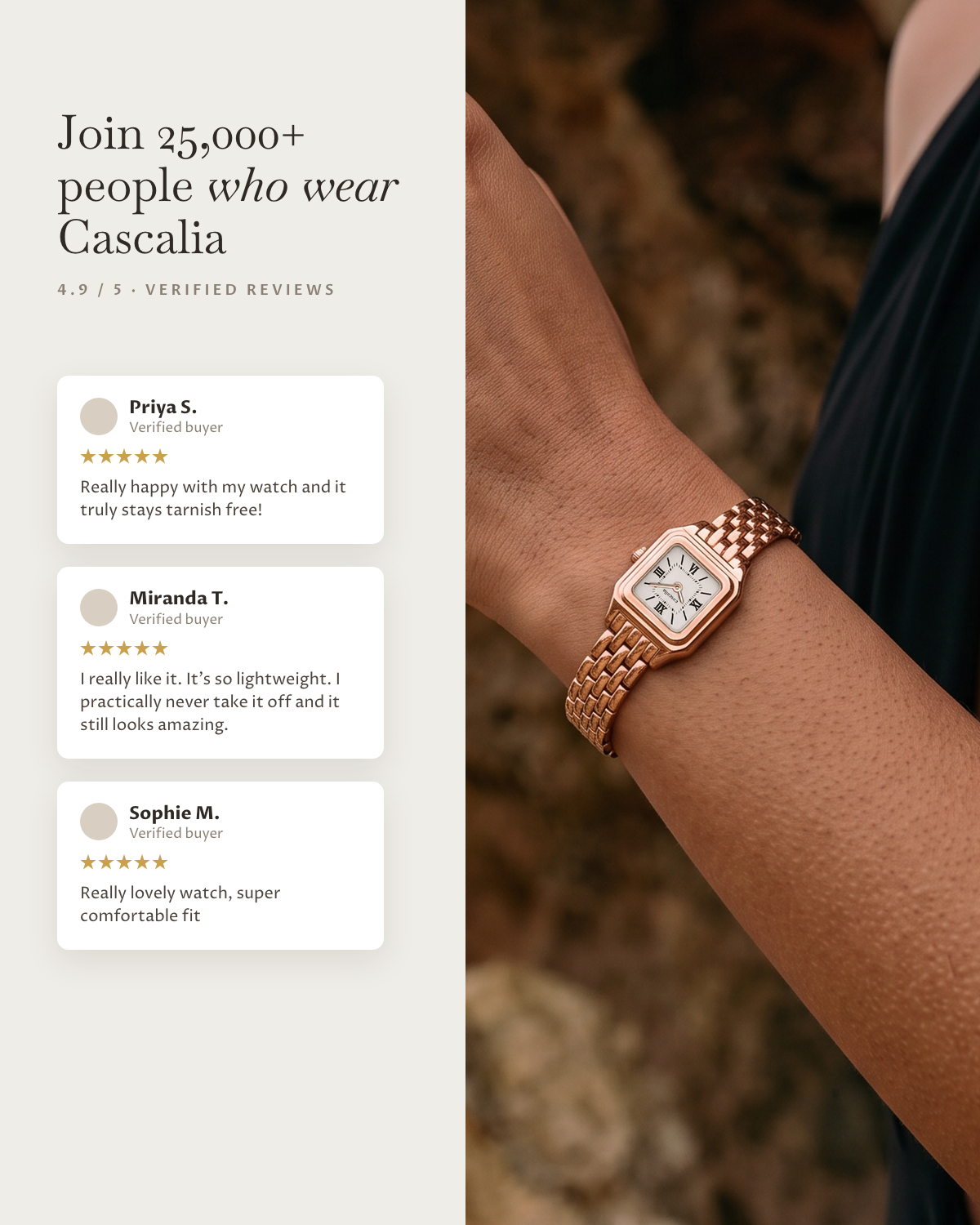 Lume Rosegold: verified customer reviews