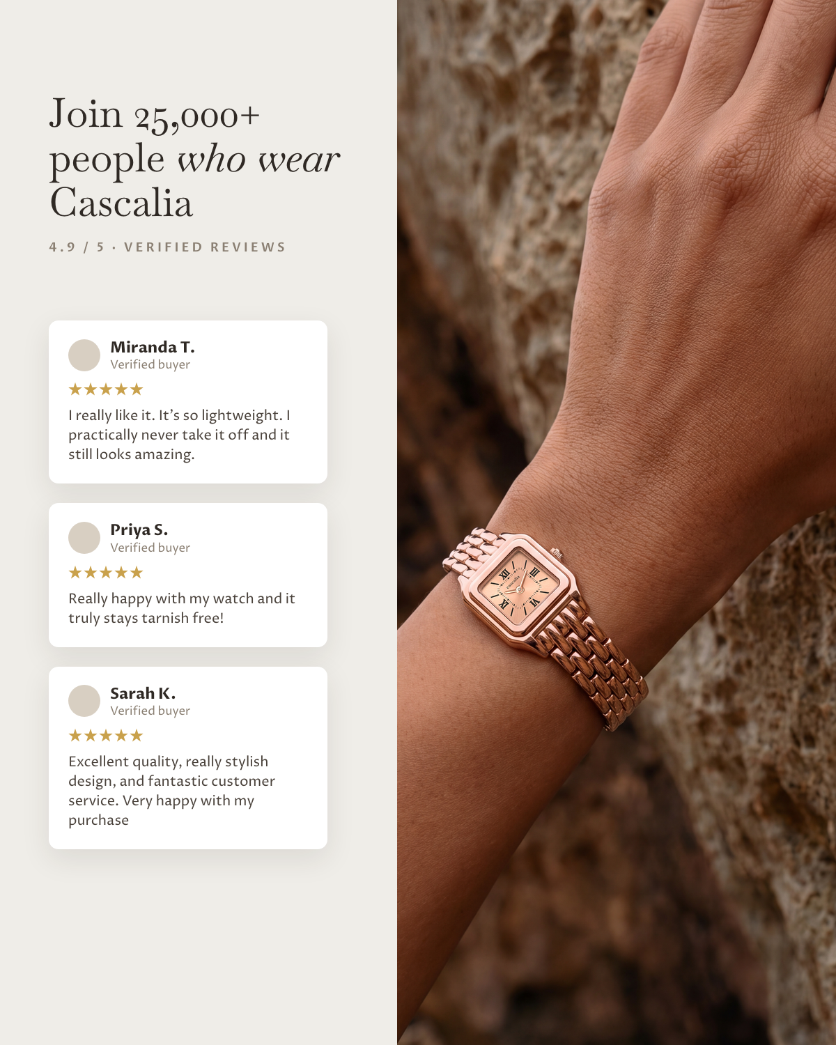 Lume Rosegold: verified customer reviews