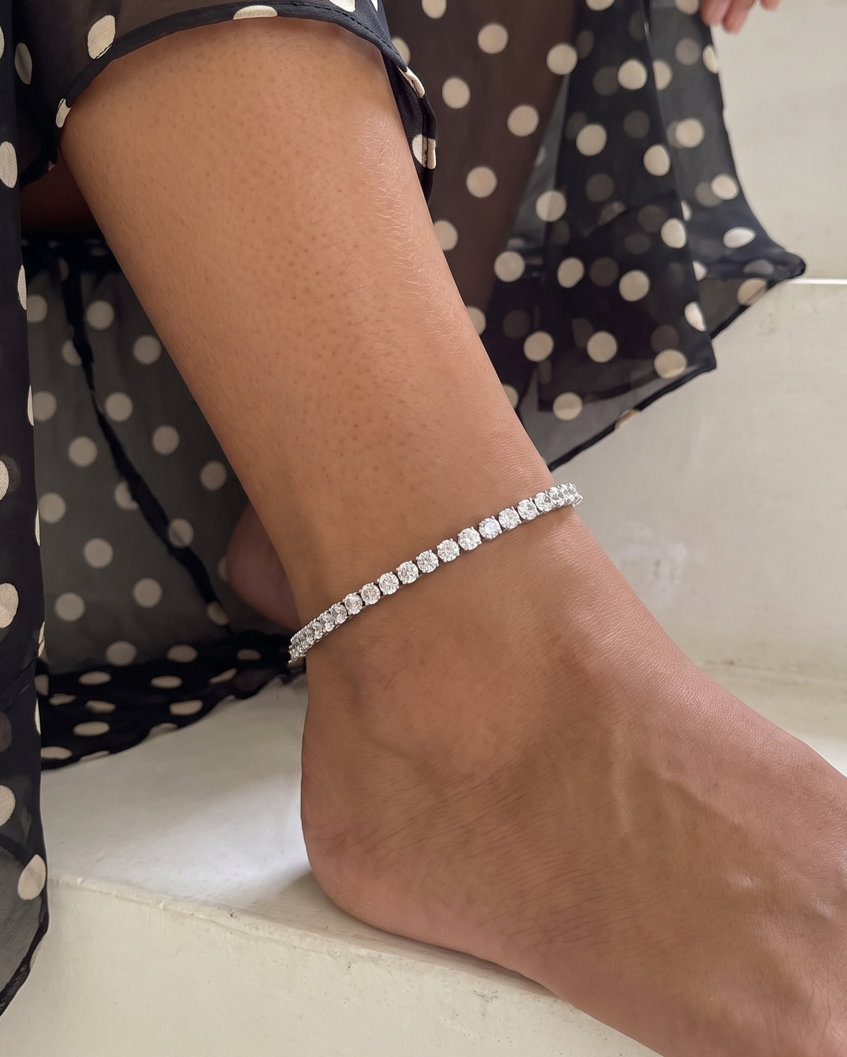Marcella anklet – Steel