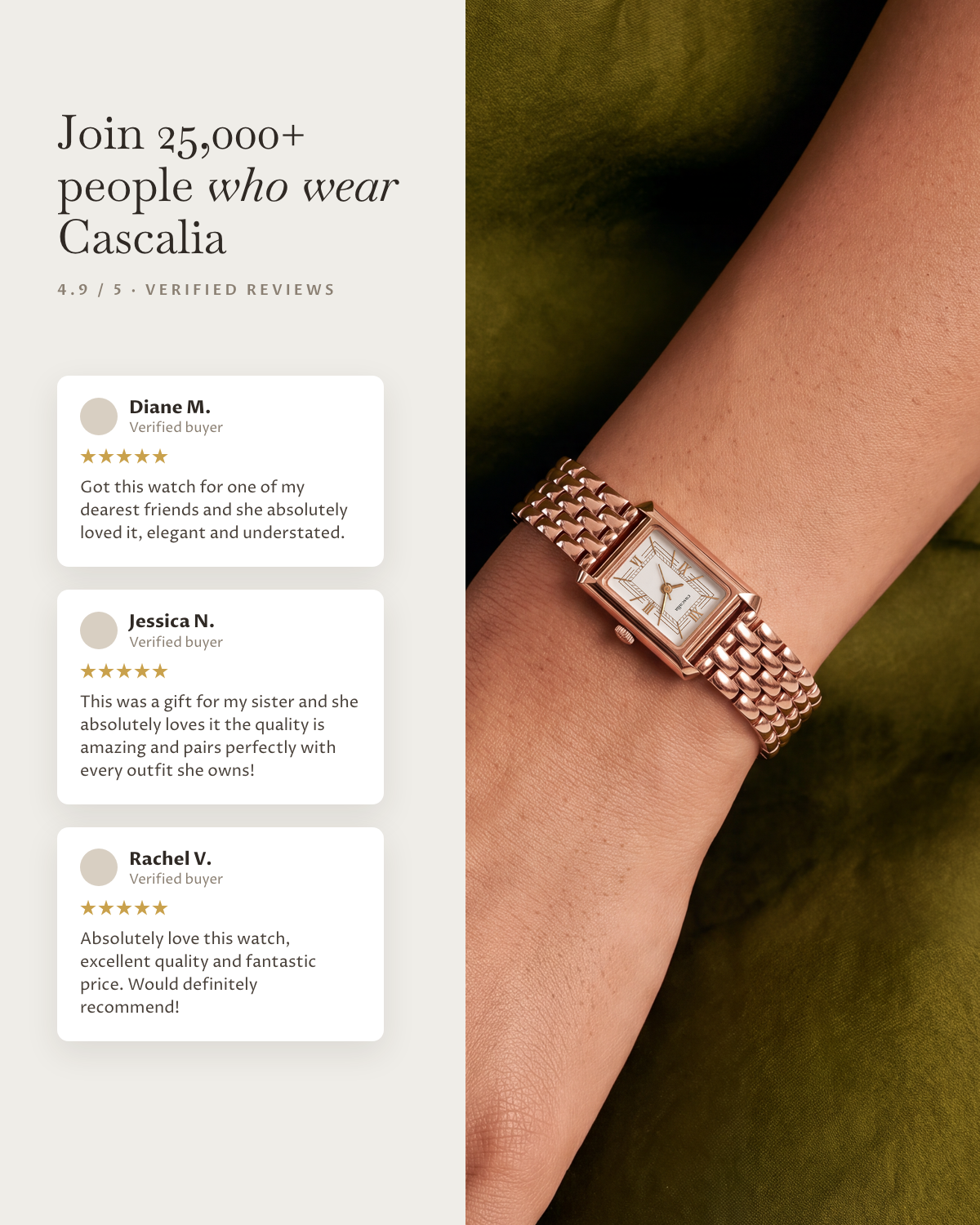 Muse Rosegold: verified customer reviews