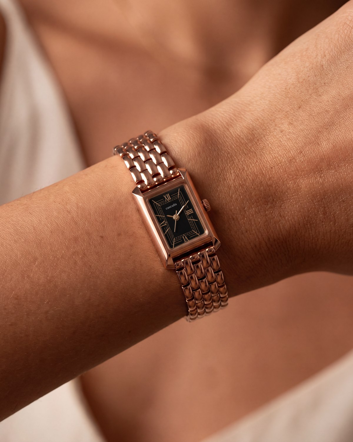 Muse Rosegold on the wrist