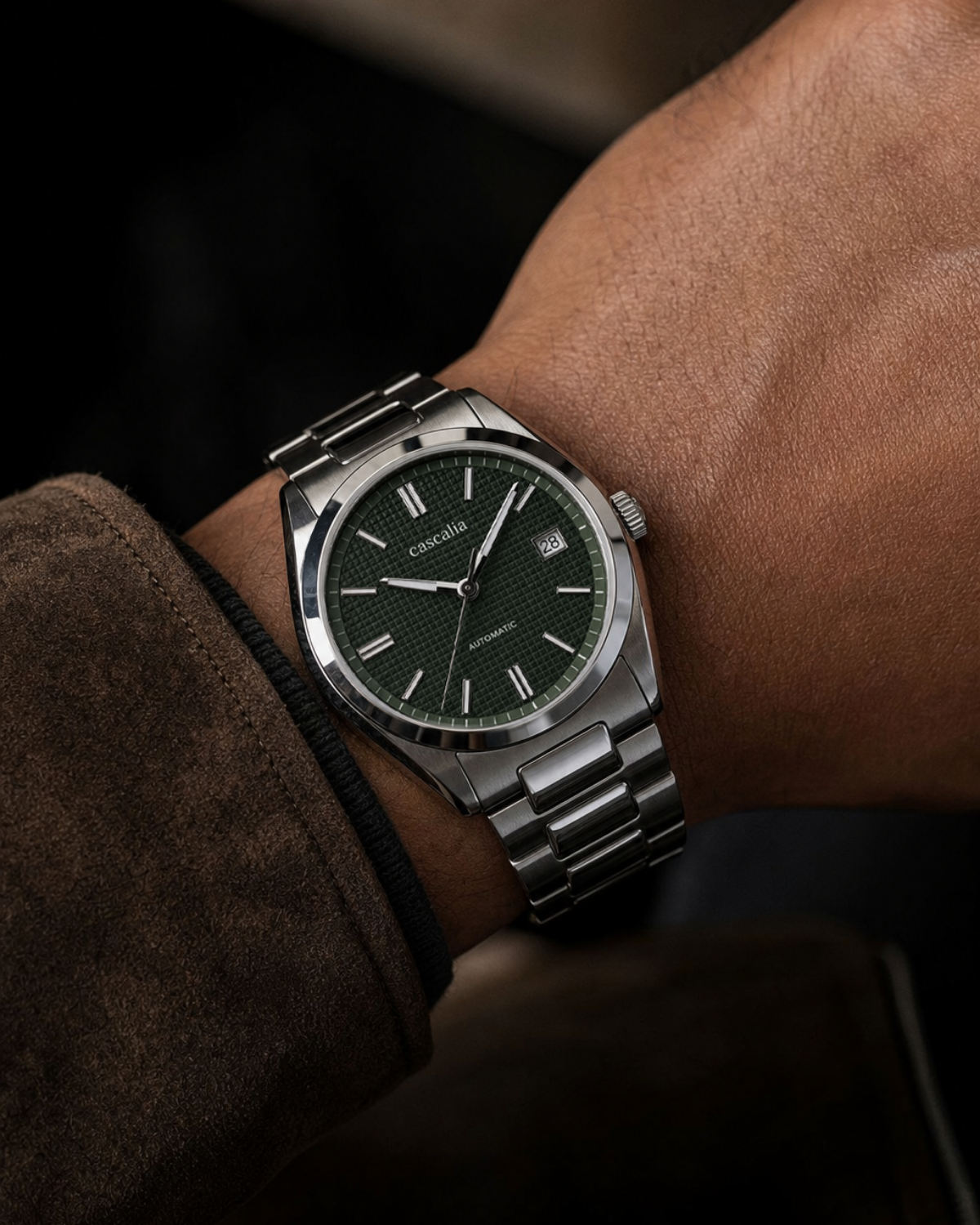 Solara Automatic Green on the wrist