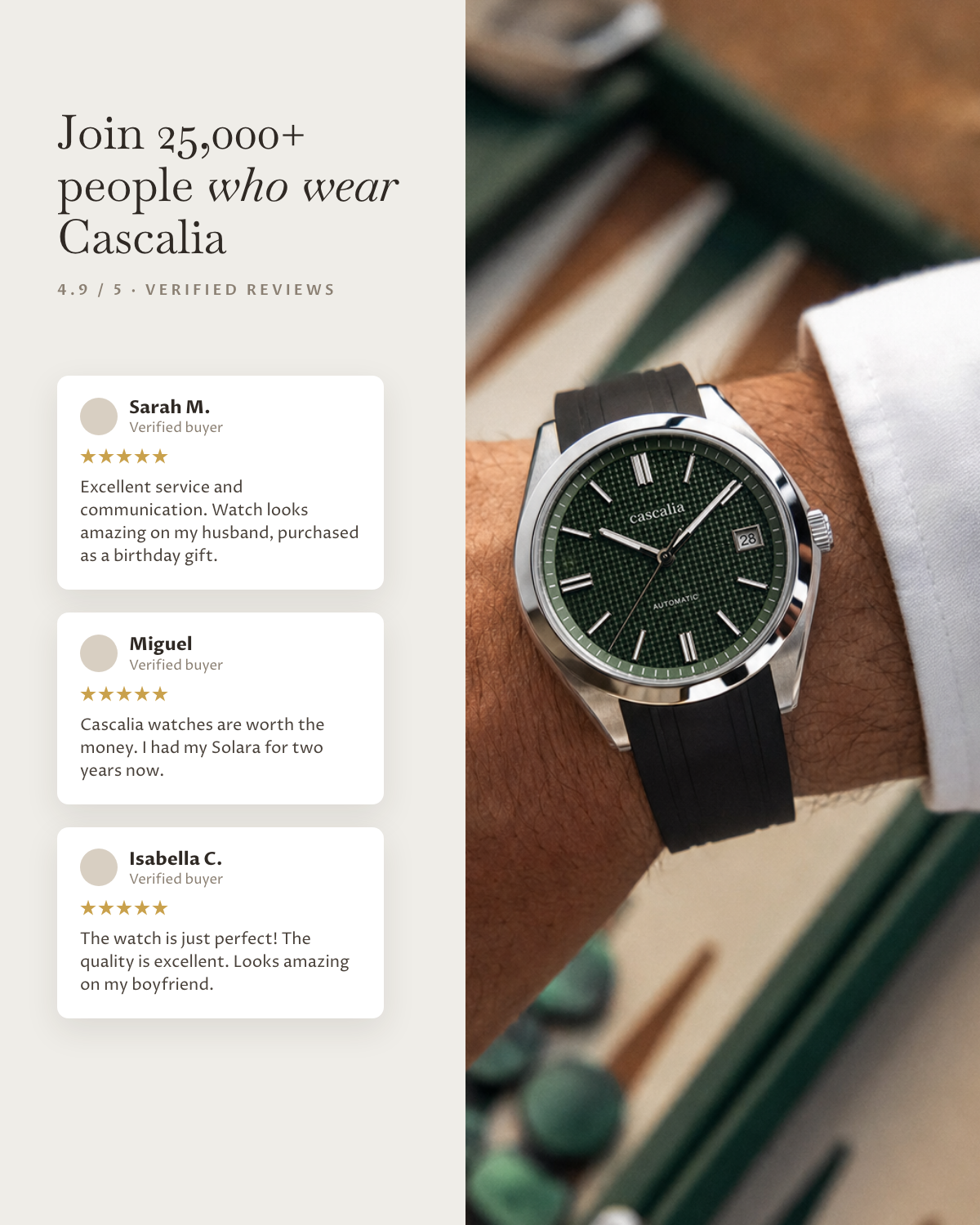 Solara Automatic Green: verified customer reviews