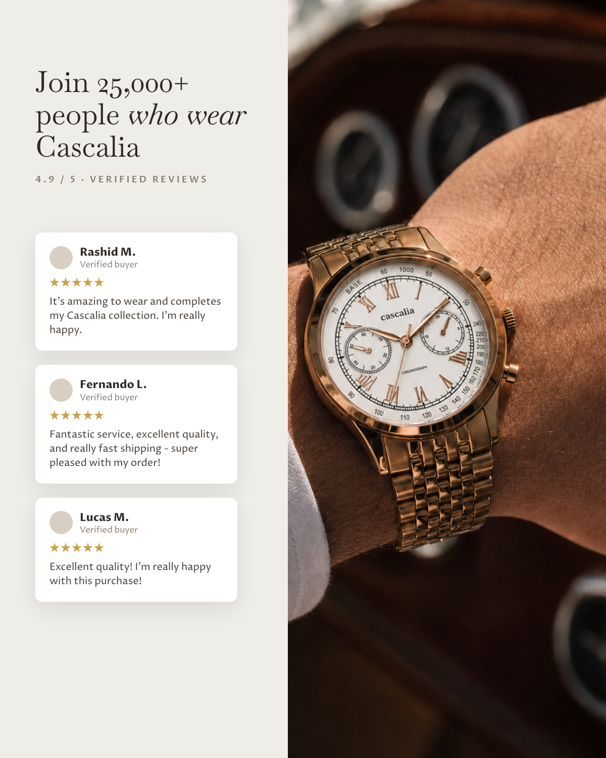 Velo Rosegold: verified customer reviews