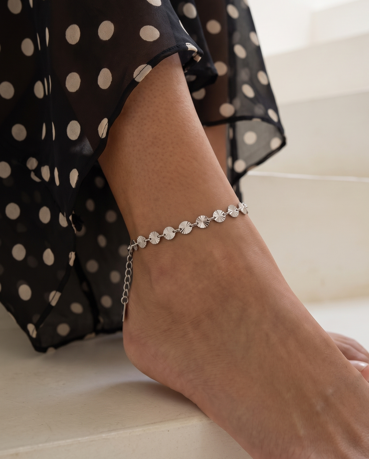 Viviana anklet – Steel