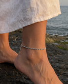1.5mm Riviera anklet – Steel