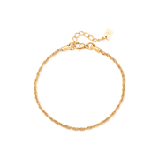 1.5mm Riviera anklet – Gold