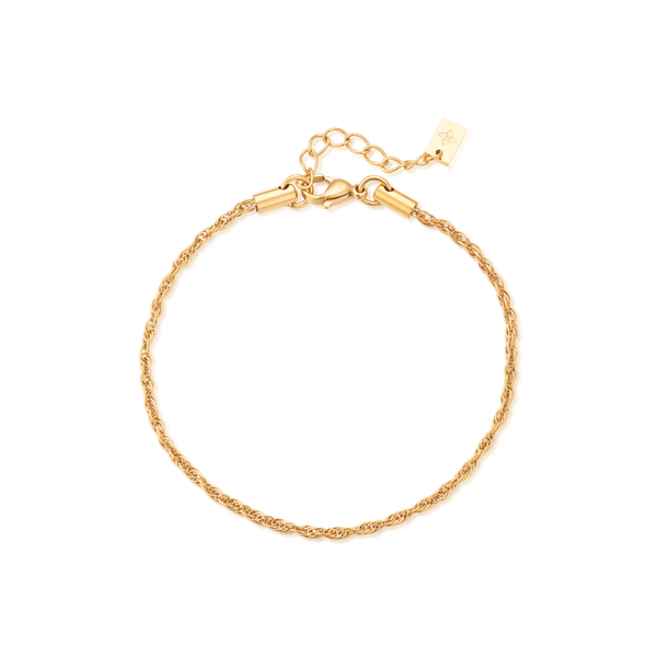 1.5mm Riviera anklet – Gold