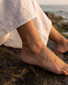 1.5mm Riviera anklet – Gold