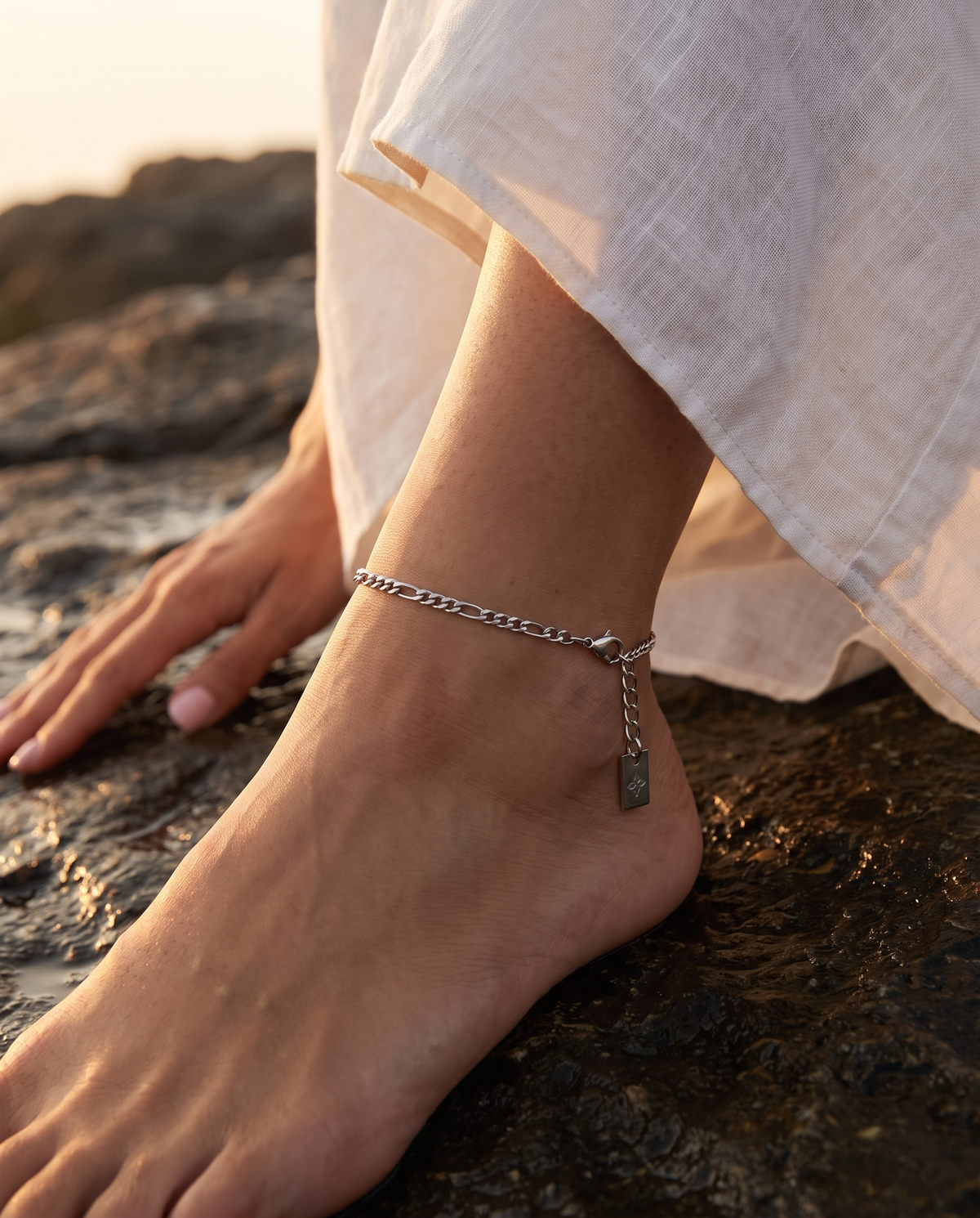 1.5mm Sira anklet – Steel