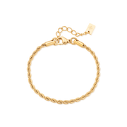 3mm Riviera anklet – Gold