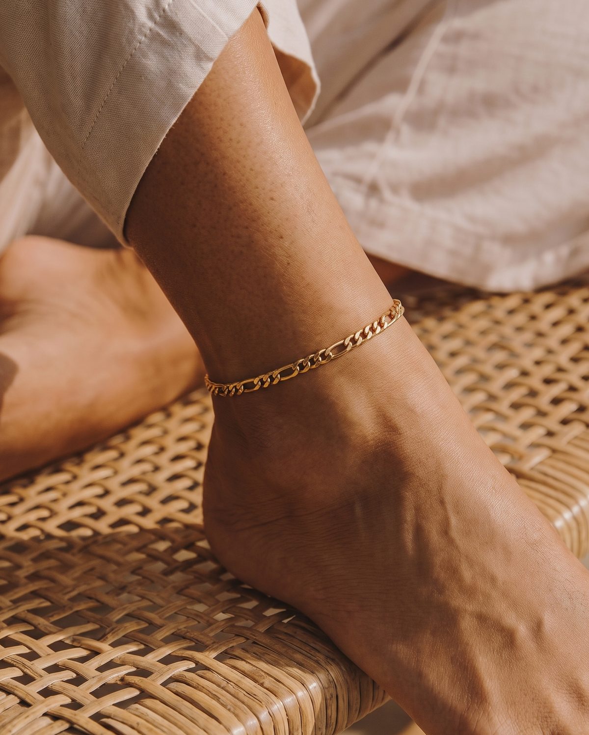 3mm Sira anklet – Gold