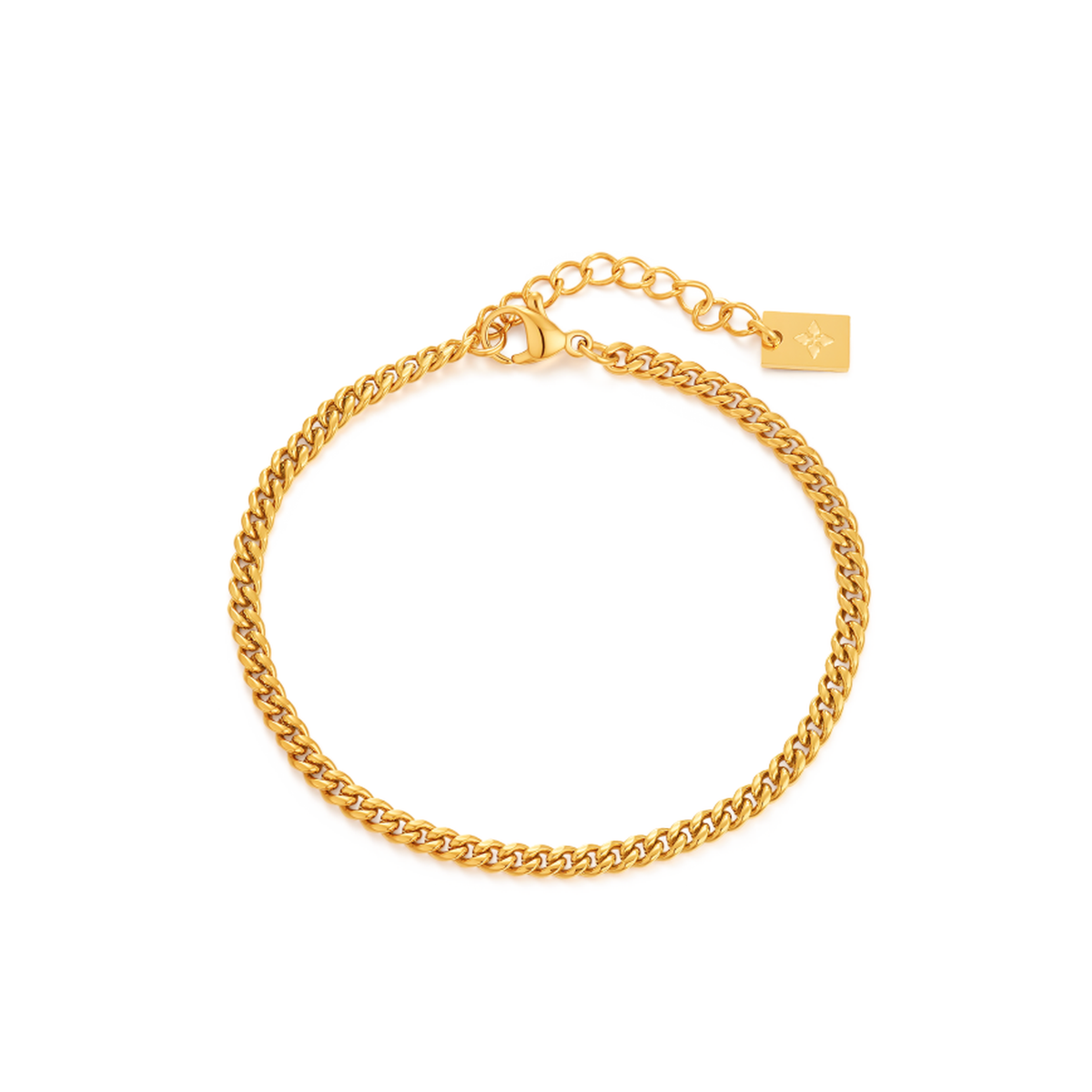 3mm Zola anklet – Gold