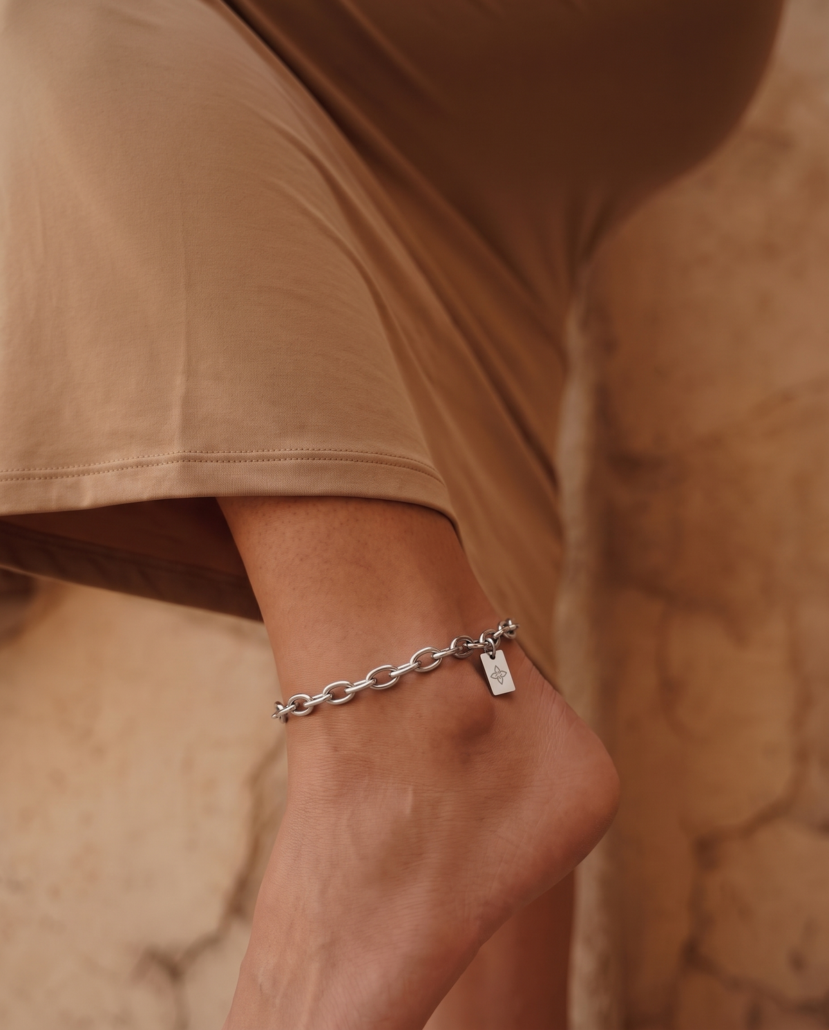 5mm Fina anklet – Steel