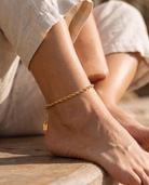 5mm Riviera anklet – Gold
