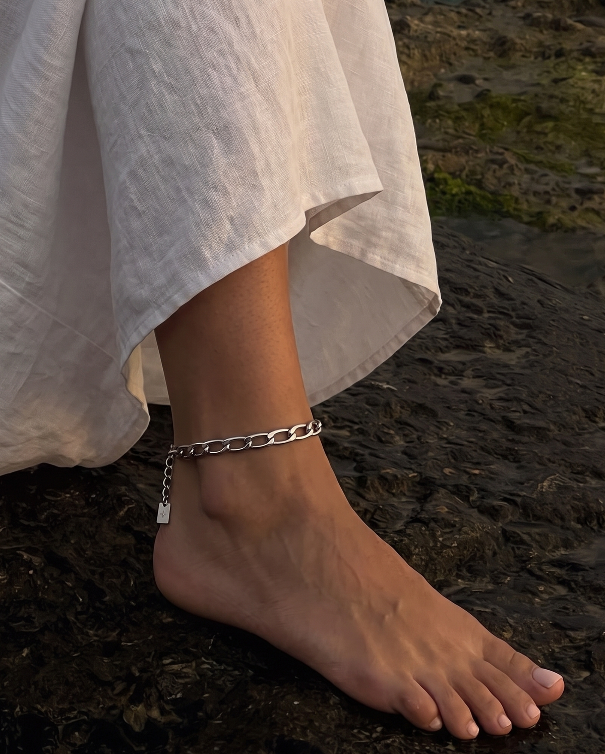 6mm Zefira anklet – Steel