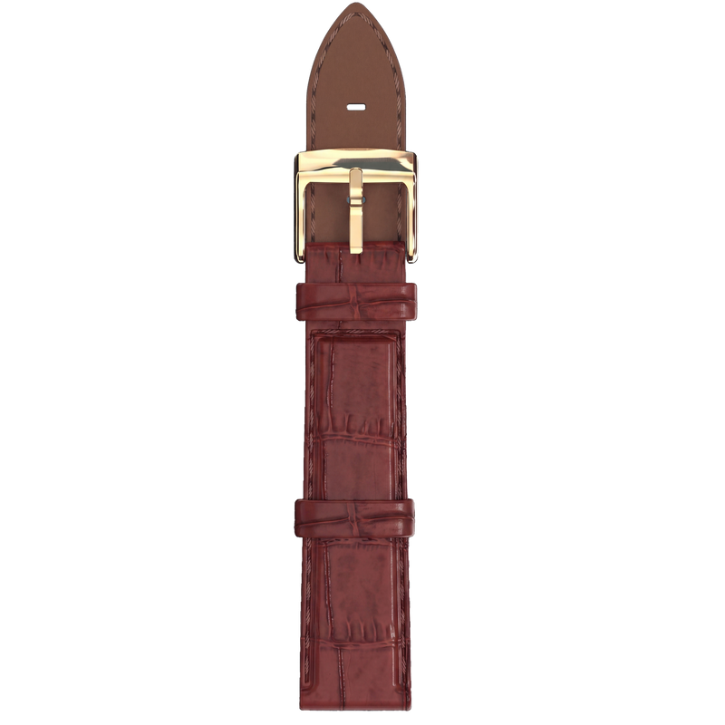 Red brown alligator Strap