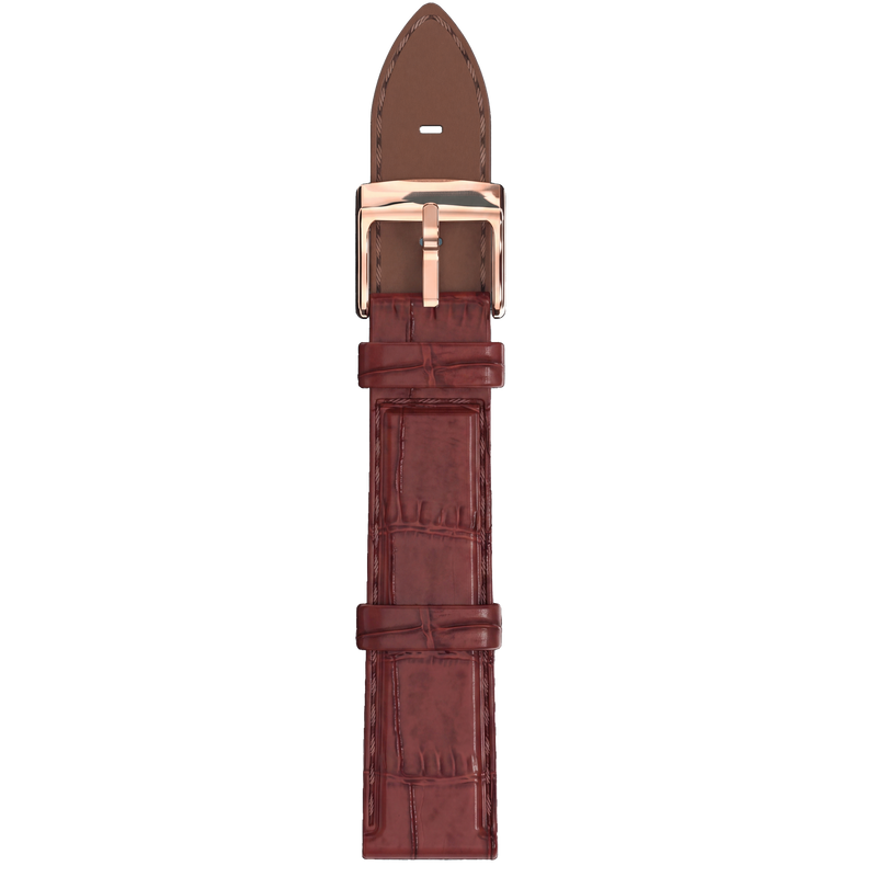 Red brown alligator Strap