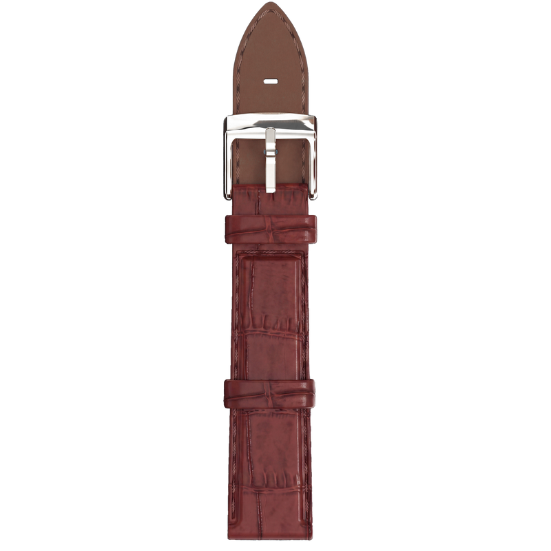 Red brown alligator Strap