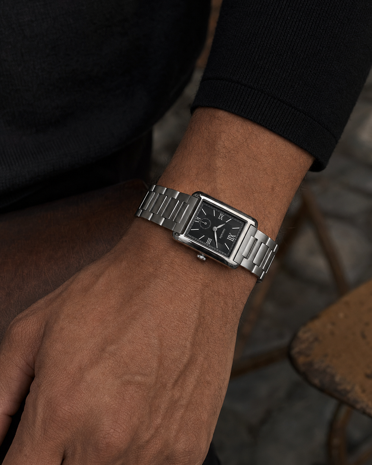 Arco Steel Black on the wrist