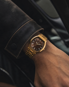 Caratello Gold Automatic Brown on the wrist