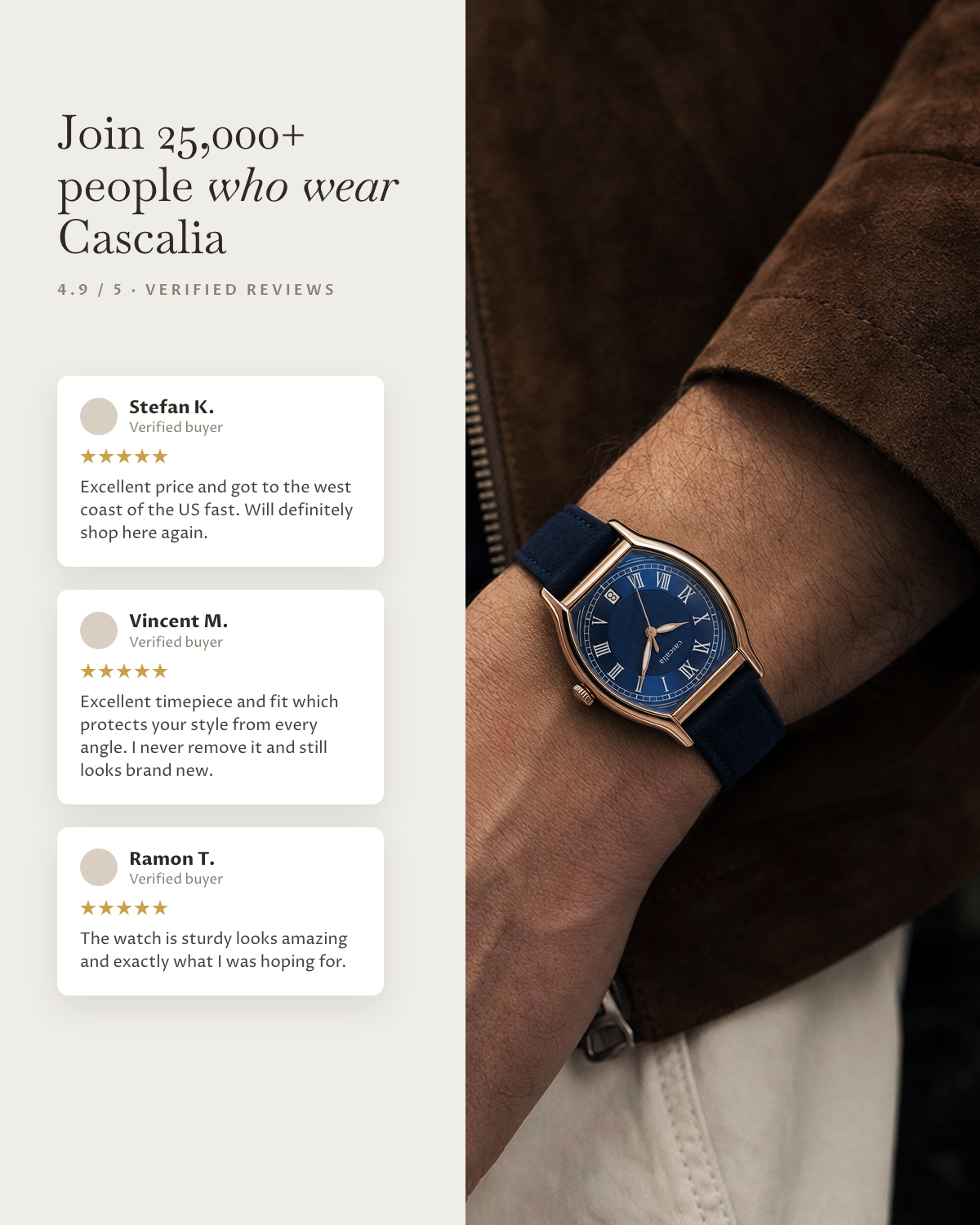 Caratello Rosegold Automatic Blue: verified customer reviews