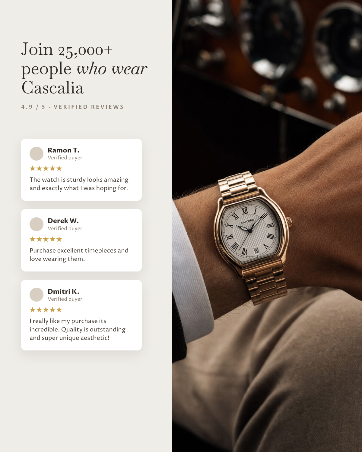 Caratello Rosegold Quartz: verified customer reviews