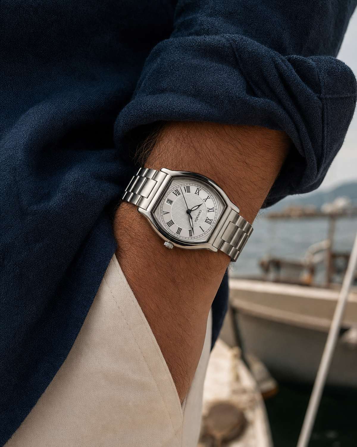Caratello Steel Quartz on the wrist