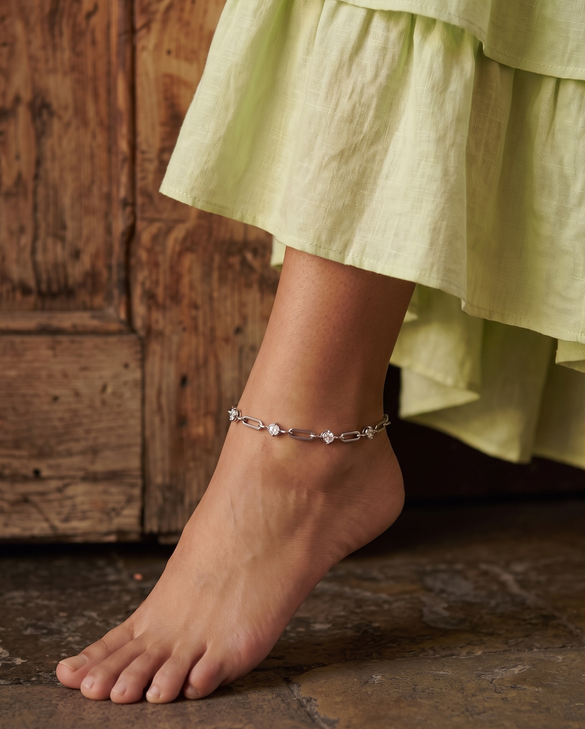Filippa anklet – Steel