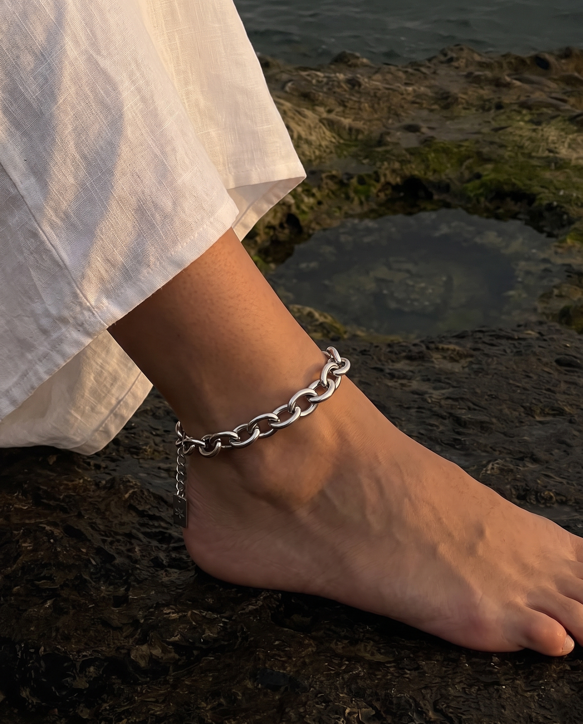 Letizia anklet – Steel