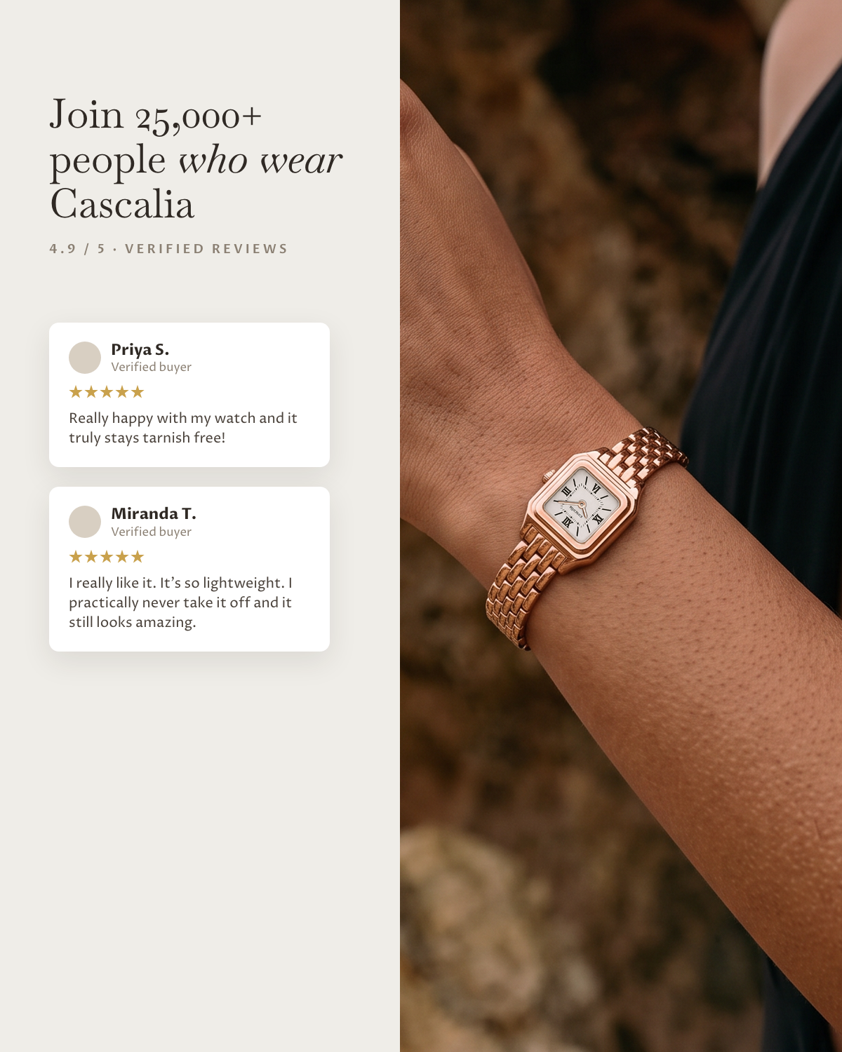 Lume Rosegold: verified customer reviews