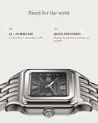 Lume Steel: 22 × 30 mm case, 6.3 mm thick