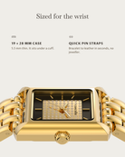 Muse Gold: 19 × 28 mm case, 5.5 mm thick