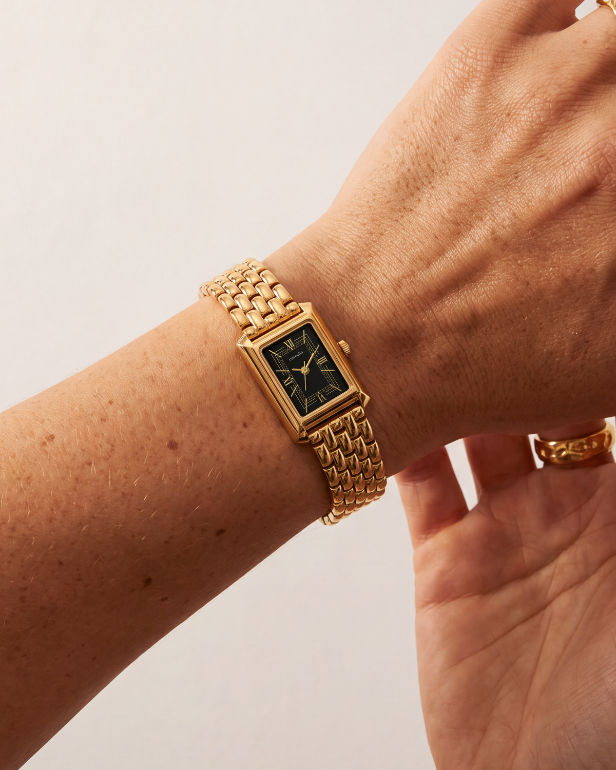 Muse Gold on the wrist