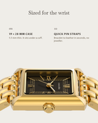 Muse Gold: 19 × 28 mm case, 5.5 mm thick