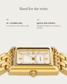 Muse Gold: 19 × 28 mm case, 5.5 mm thick