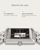 Muse Steel: 19 × 28 mm case, 5.5 mm thick