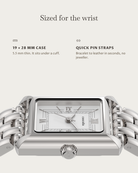 Muse Steel: 19 × 28 mm case, 5.5 mm thick