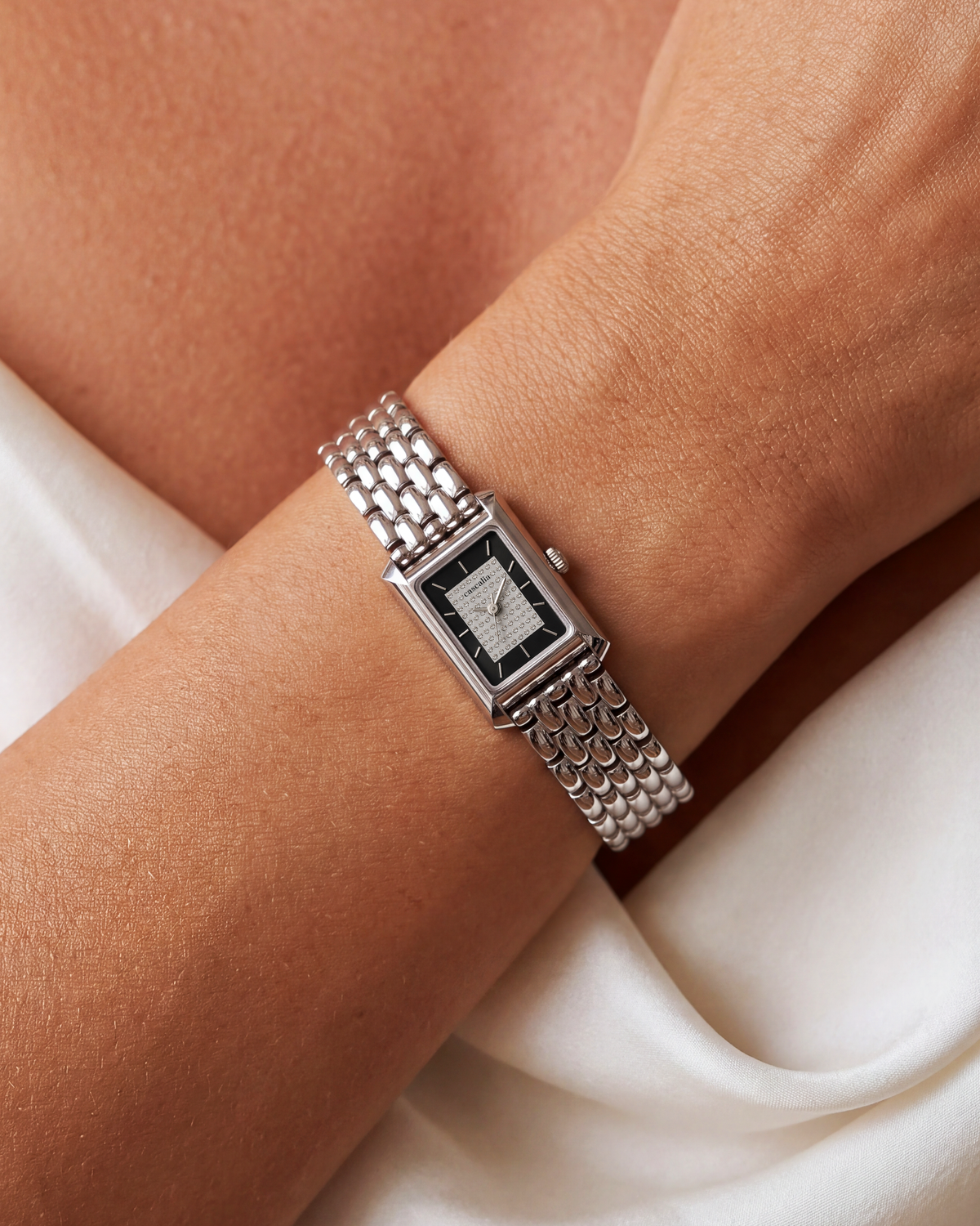 Muse Steel Diamond on the wrist