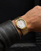 Tero Gold White on the wrist