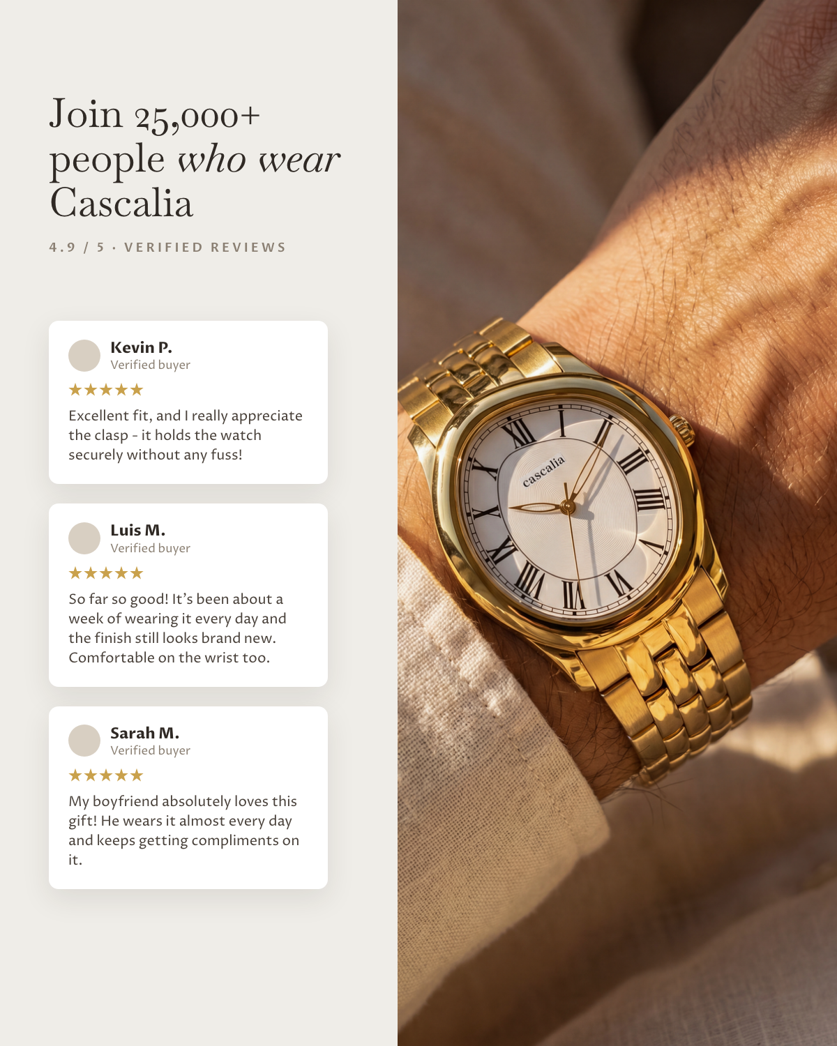Tero Gold White: verified customer reviews