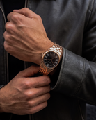 Tero Rosegold Black on the wrist