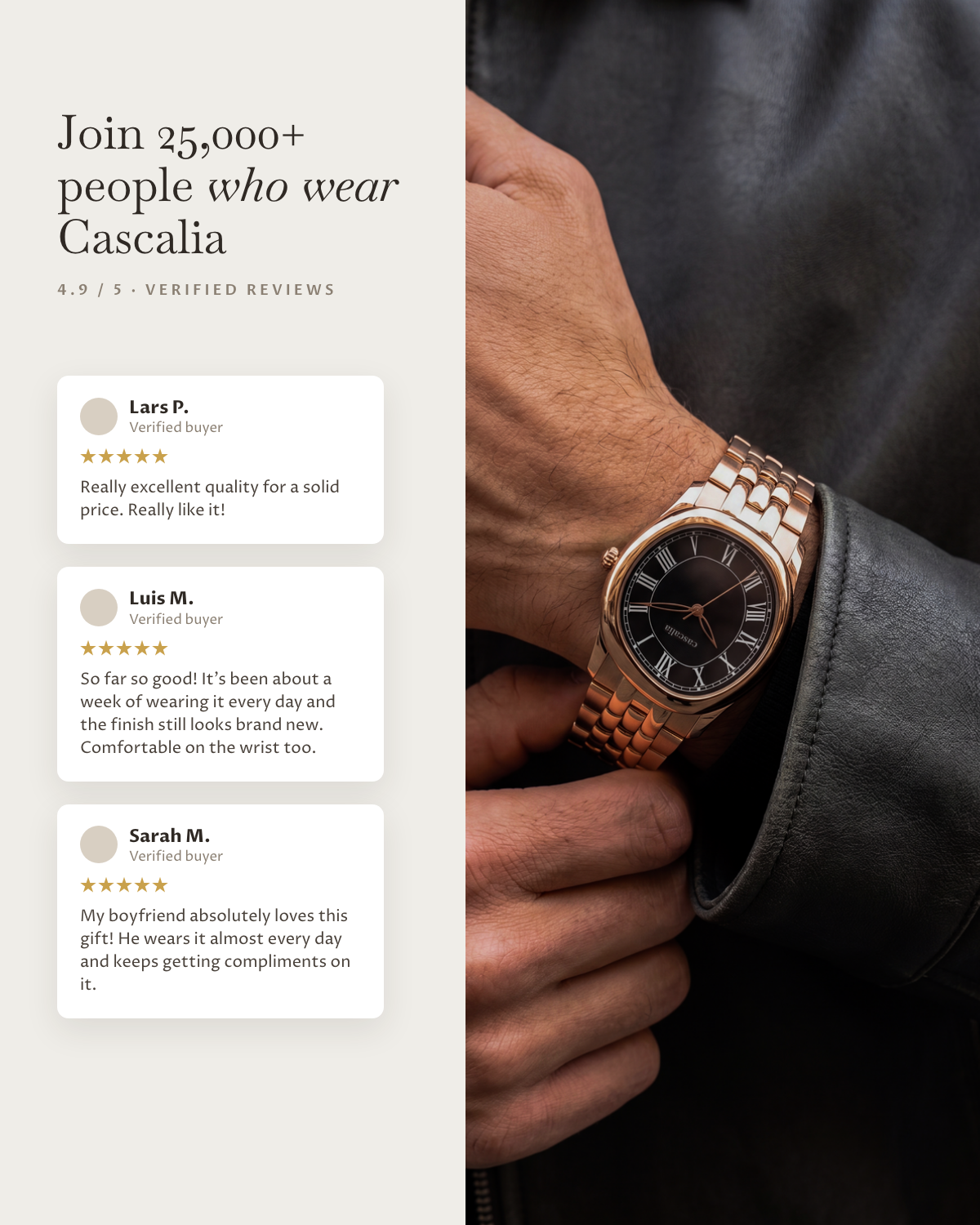 Tero Rosegold Black: verified customer reviews